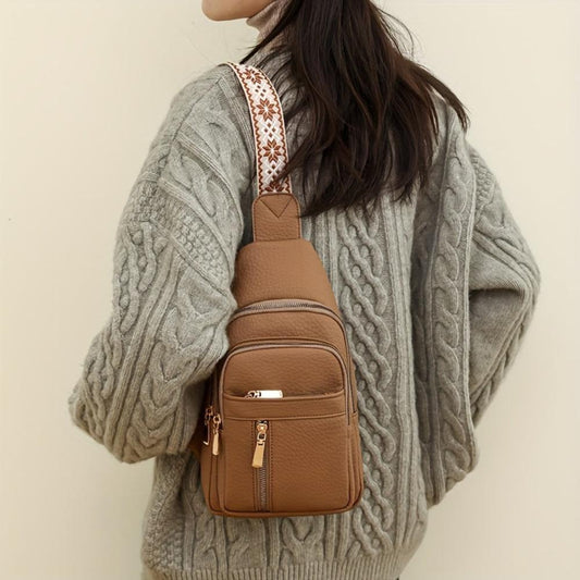 Clémentea Sac à Bandoulière Rétro en Cuir | Sac a Main Compact pour Femme