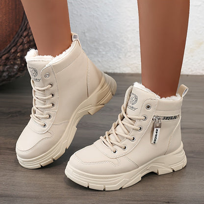Bottines Hiver Femme – Doublure Fourrée – Lacets