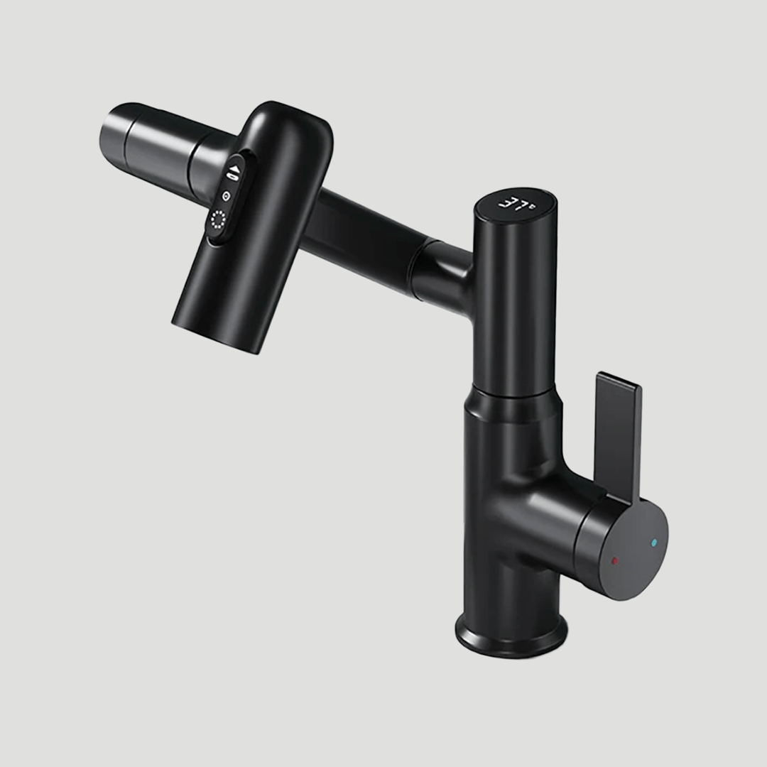 Robinet d'Évier Intelligent Pivotant à 360° | Inox avec Affichage Température