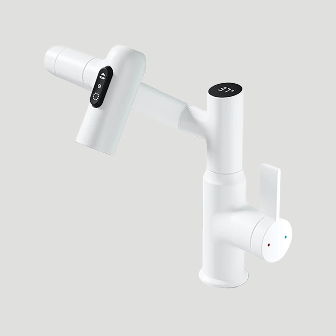 Robinet d'Évier Intelligent Pivotant à 360° | Inox avec Affichage Température