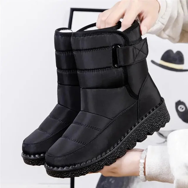 Bottes Neige Femme Hiver – Fermeture Scratch – Semelle Antidérapante