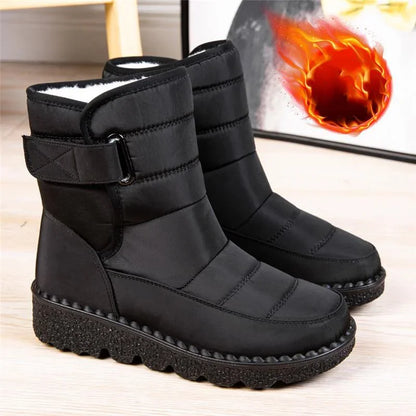 Bottes Neige Femme Hiver – Fermeture Scratch – Semelle Antidérapante