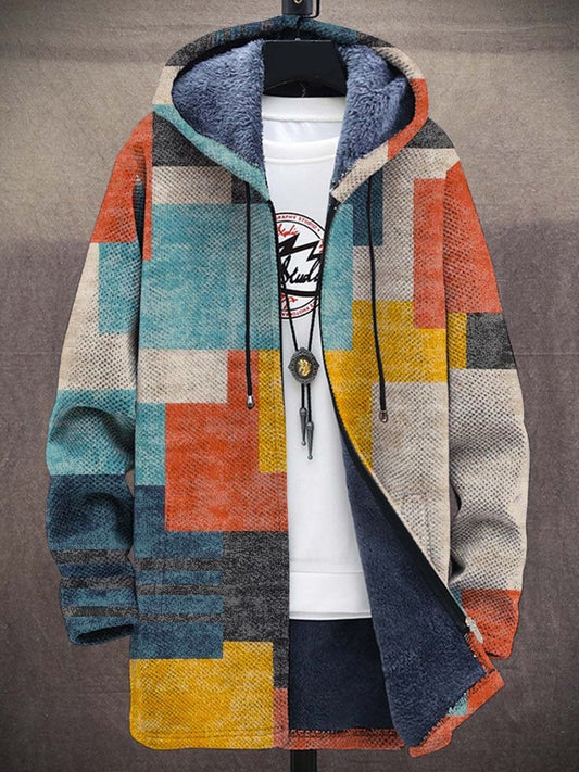 Claude Urban Fleece Manteau | Veste Patchwork Luxueuse et Chaude pour Homme