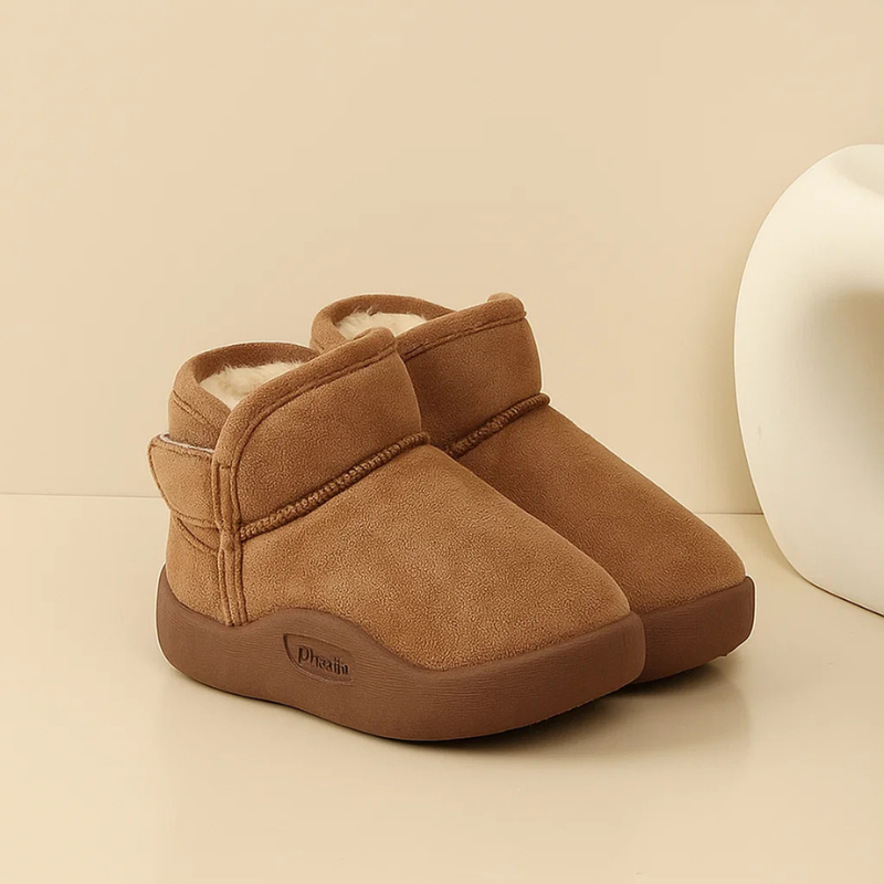 Chaussons Bébé – Fourrés – Scratch Hiver