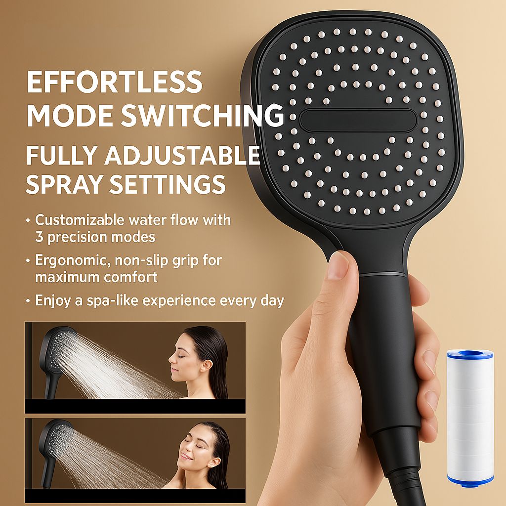 Pommeau Douche Haute Pression Filtrant