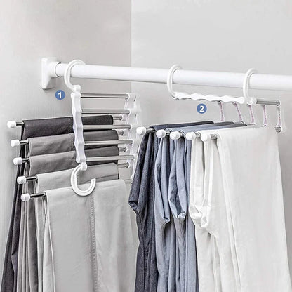 WardrobePro 5-in-1 Cintre à Pantalon | Organisateur Gain de Place