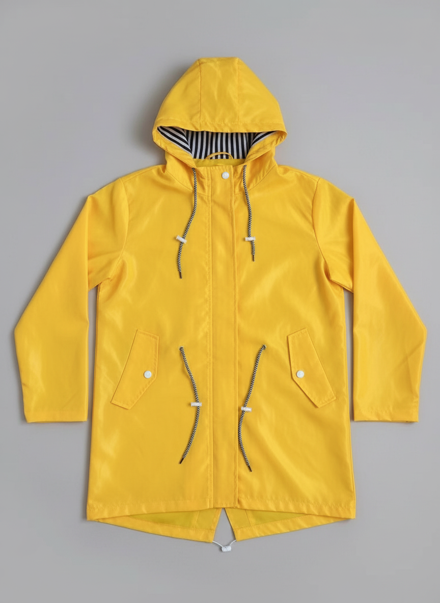 Veste Imperméable Pluie Femme – Capuche – Cordon Taille