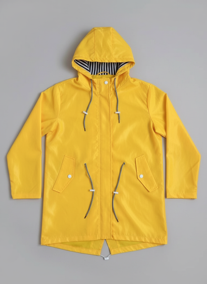 Veste Imperméable Pluie Femme – Capuche – Cordon Taille