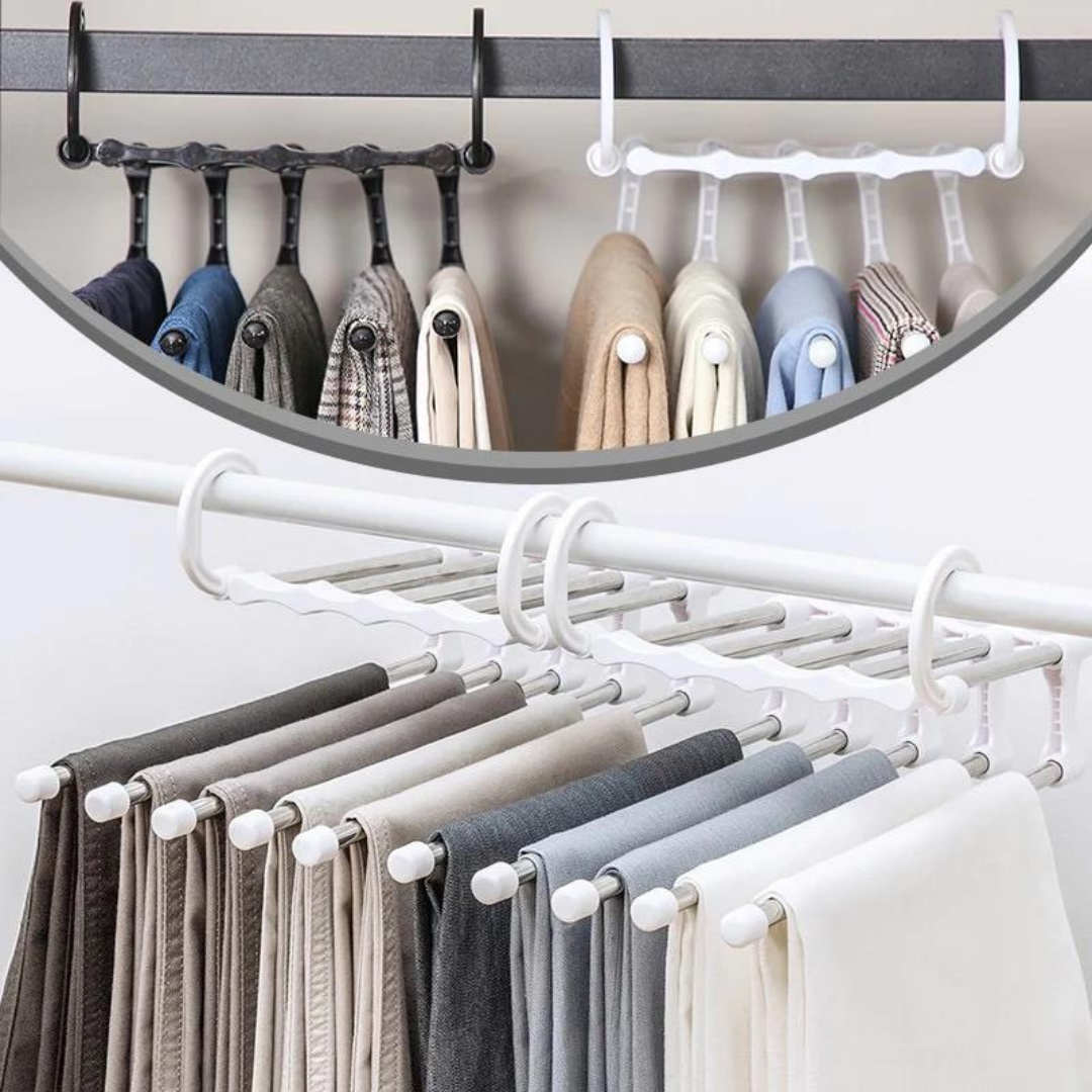 WardrobePro 5-in-1 Cintre à Pantalon | Organisateur Gain de Place