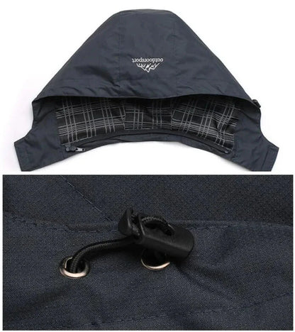 Veste de Randonnée Imperméable – Capuche Réglable – Poches Zippées
