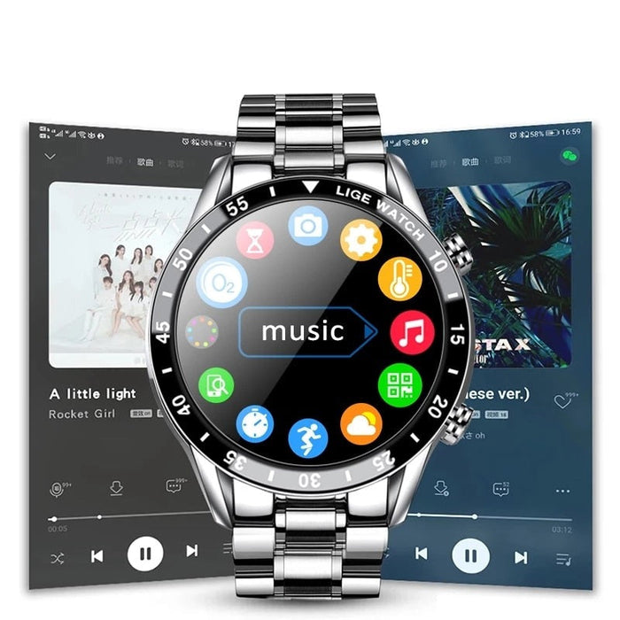 Montre Connectée – Appels Bluetooth – Bracelet Acier