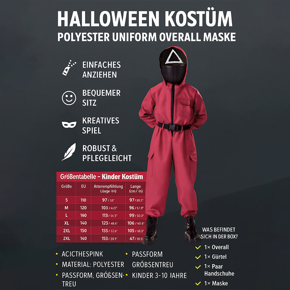 Déguisement Combinaison Rose Masque Enfant