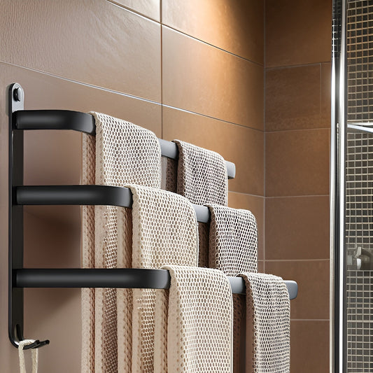 AeroDry Porte-Serviettes Mural | Organisateur de Salle de Bain 3 Niveaux Gain de Place
