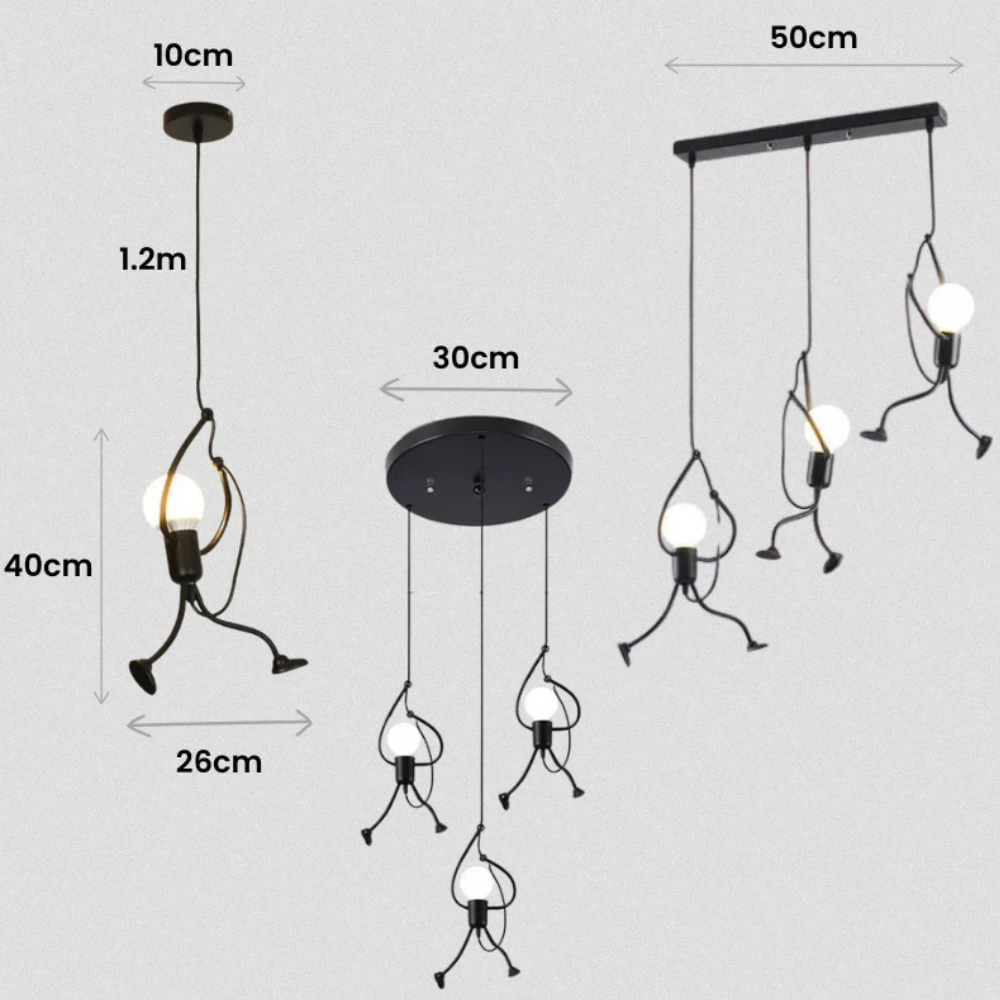 Suspension Luminaire – Forme Personnage – Intérieur