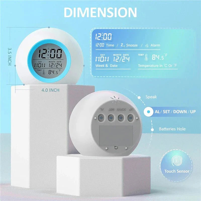 Réveil Lumineux Enfant – Veilleuse LED – Chambre