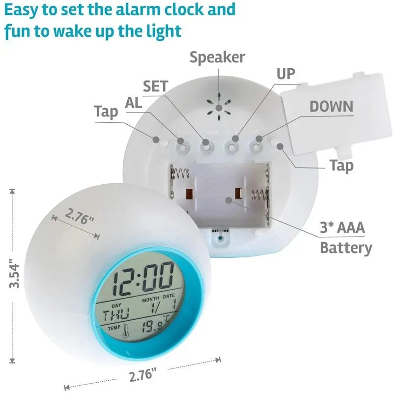 Réveil Lumineux Enfant – Veilleuse LED – Chambre