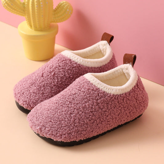 Chaussons Enfant Chauds Antidérapants Laine