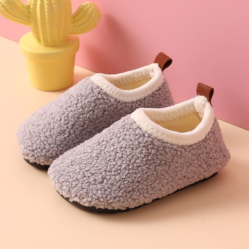 Chaussons Enfant Chauds Antidérapants Laine