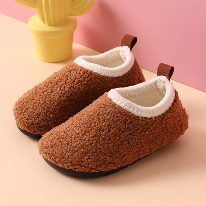Chaussons Enfant Chauds Antidérapants Laine