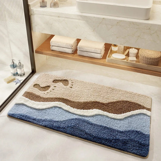 Tapis de Bain Microfibre - Antidérapant - Sortie Douche