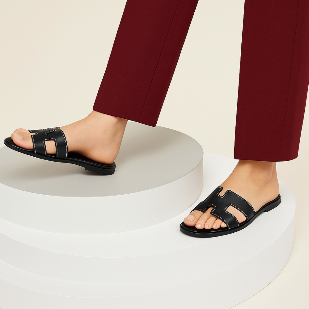 Sandales Plates Cuir Femme Confort