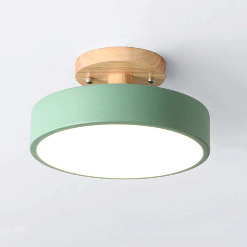 Plafonnier LED – Effet Bois – Diffuseur Opalin