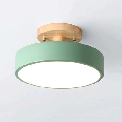Plafonnier LED – Effet Bois – Diffuseur Opalin