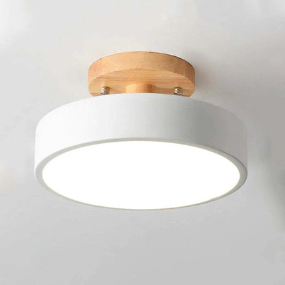 Plafonnier LED – Effet Bois – Diffuseur Opalin