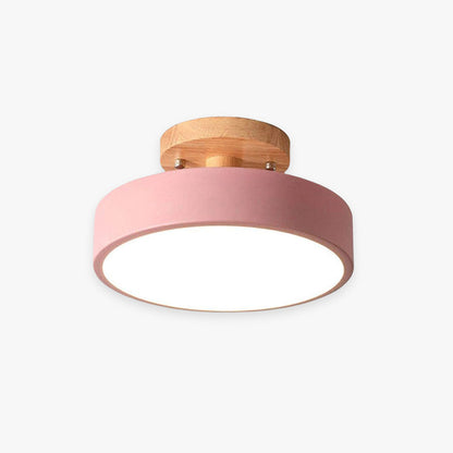 Plafonnier LED – Effet Bois – Diffuseur Opalin