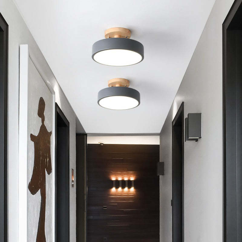 Plafonnier LED – Effet Bois – Diffuseur Opalin