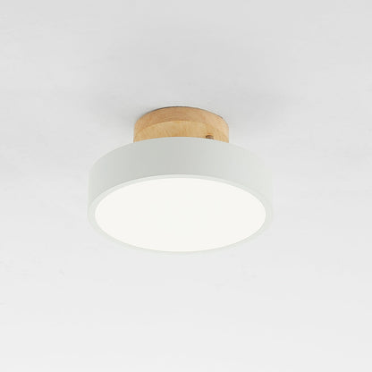 Plafonnier LED – Effet Bois – Diffuseur Opalin