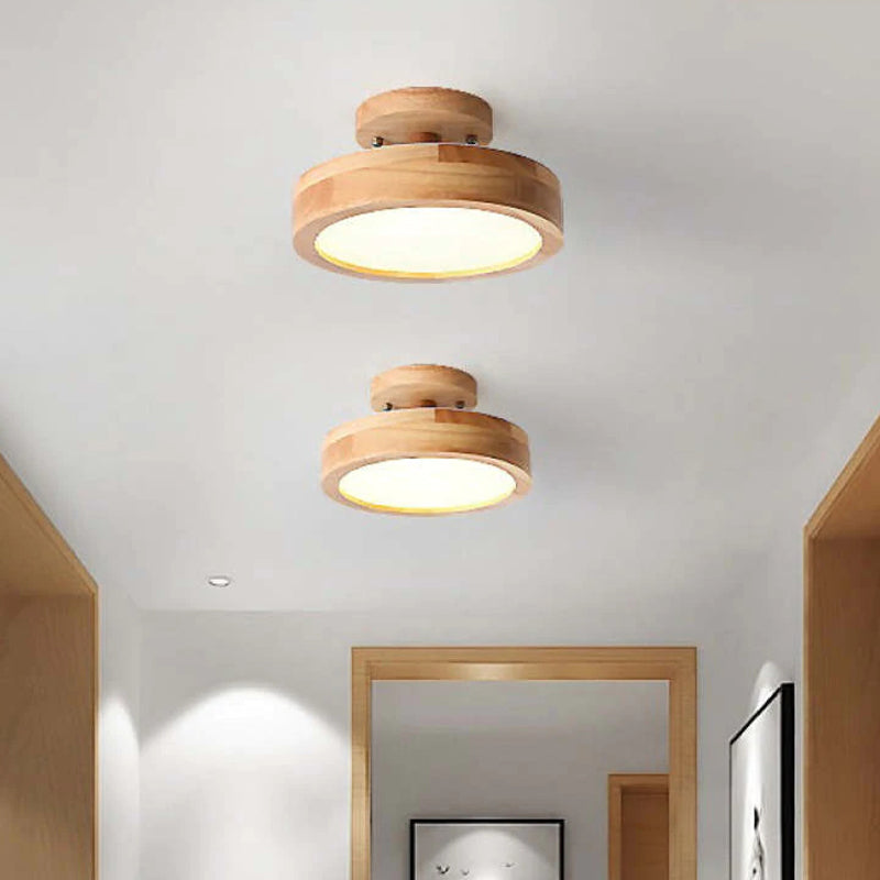 Plafonnier LED – Effet Bois – Diffuseur Opalin