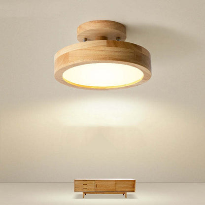 Plafonnier LED – Effet Bois – Diffuseur Opalin
