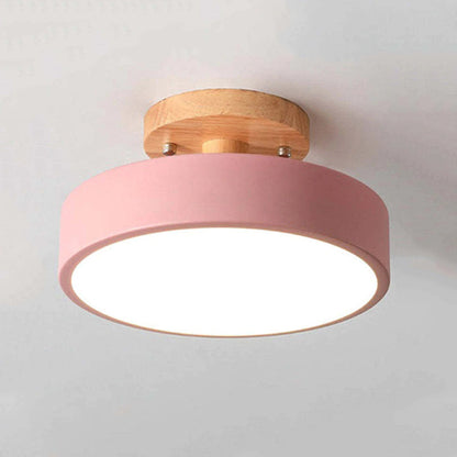 Plafonnier LED – Effet Bois – Diffuseur Opalin