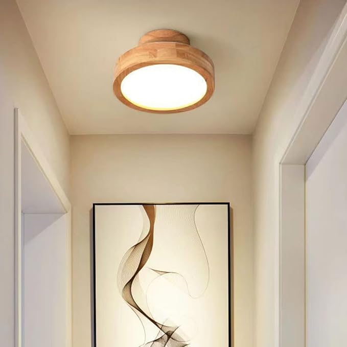 Plafonnier LED – Effet Bois – Diffuseur Opalin