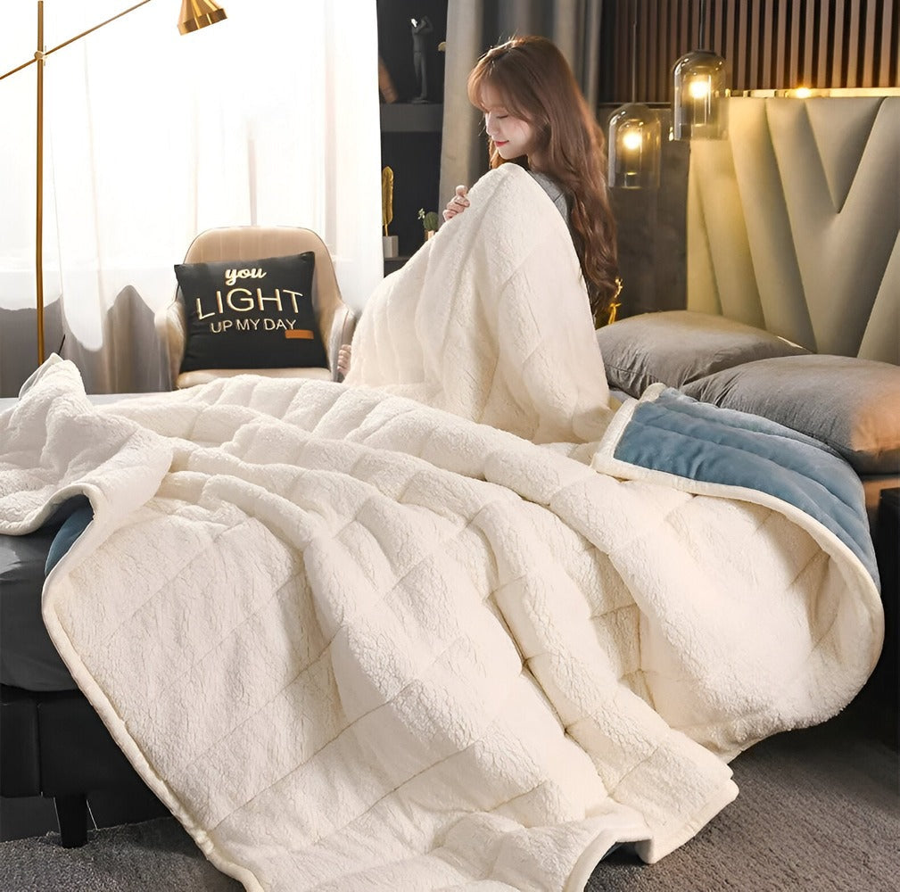 CloudHaven  Couverture Sherpa | Chaleur Ultra-Douce pour Lit et Canapé