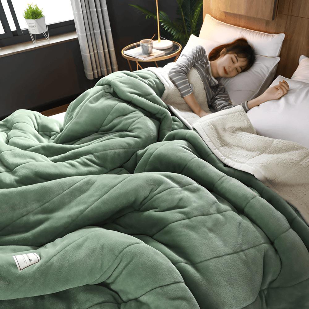 CloudHaven  Couverture Sherpa | Chaleur Ultra-Douce pour Lit et Canapé