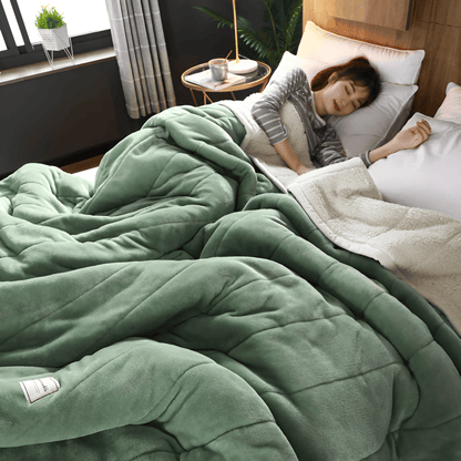 CloudHaven  Couverture Sherpa | Chaleur Ultra-Douce pour Lit et Canapé