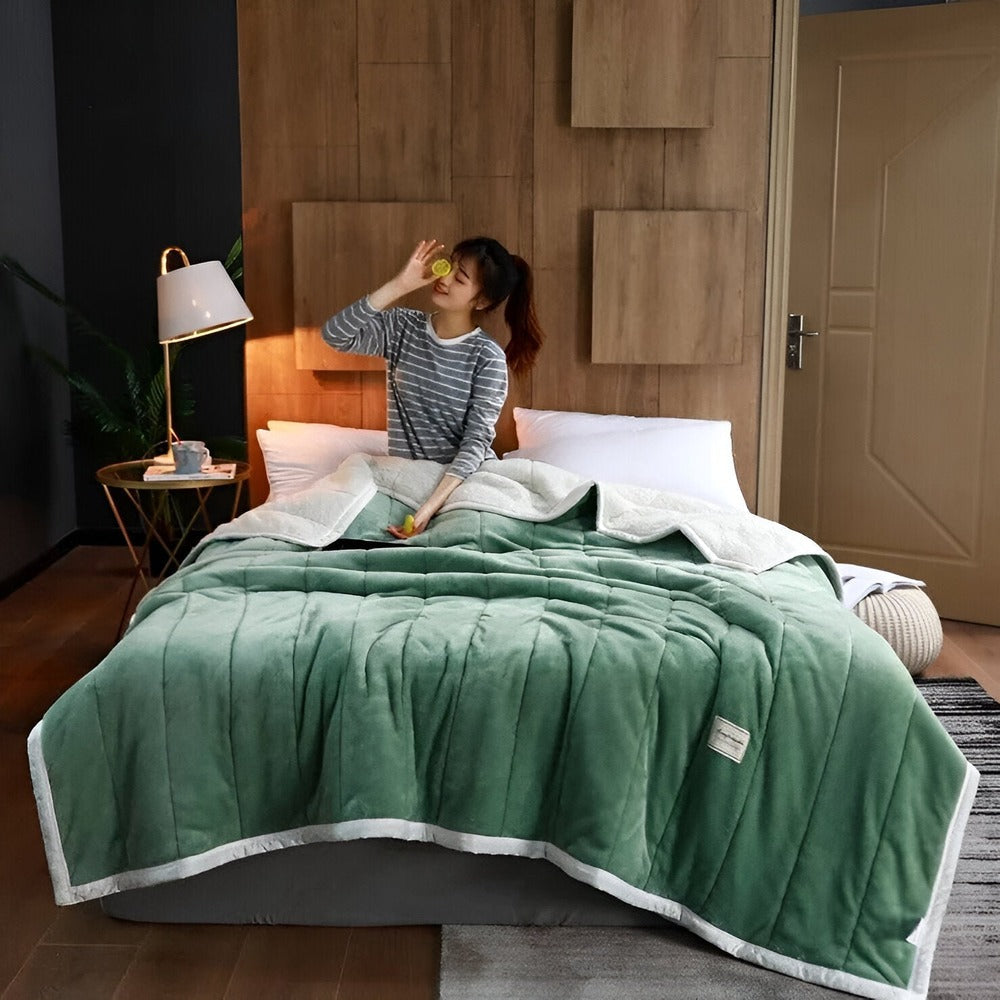 CloudHaven  Couverture Sherpa | Chaleur Ultra-Douce pour Lit et Canapé