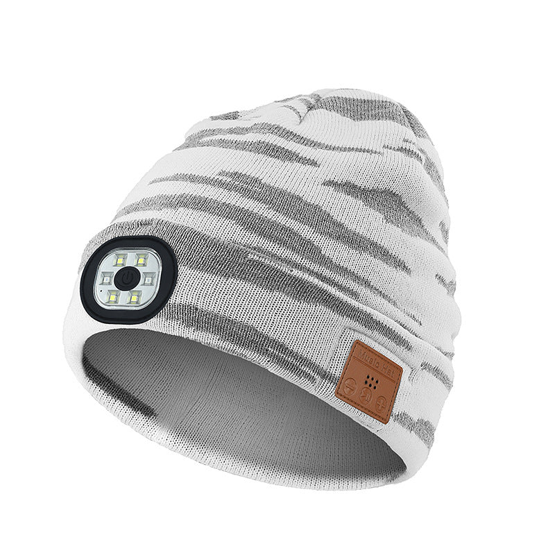 Rayures Blanches / 🎵 Bonnet Bluetooth