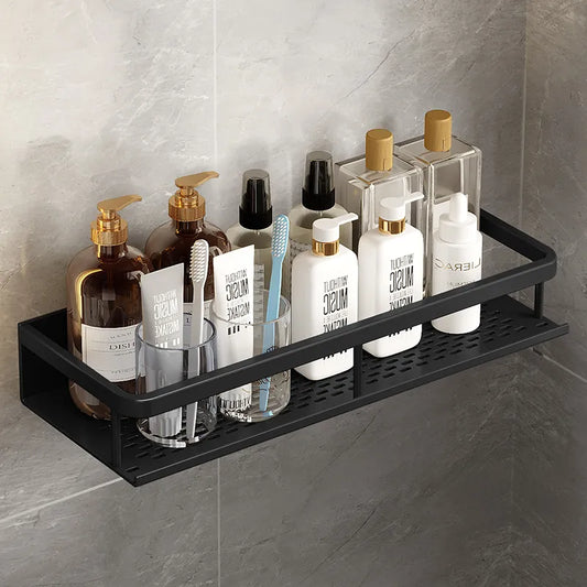 Étagère de Douche Murale Noire