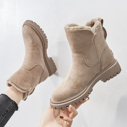 Bottines Femme Hiver – Zip Latéral – Doublure Fourrée