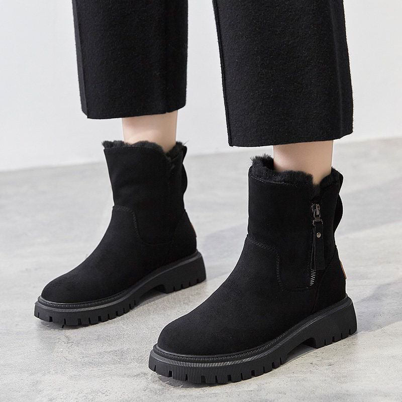 Bottines Femme Hiver – Zip Latéral – Doublure Fourrée