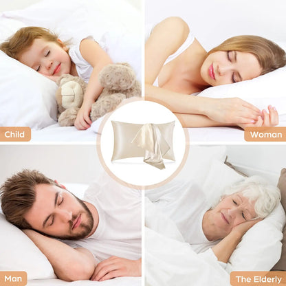 Taie Oreiller Soie – Fermeture Zippée – Sommeil