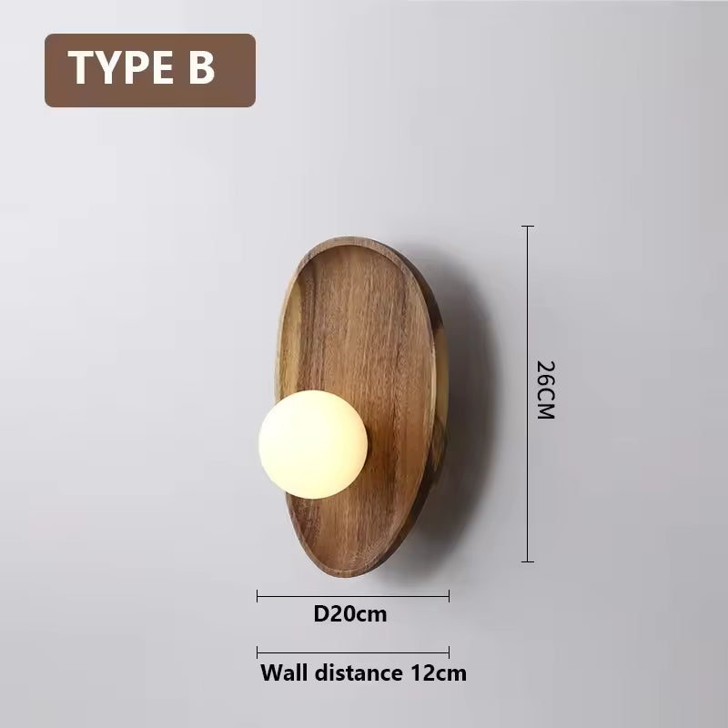 Applique Murale – Bois – Globe