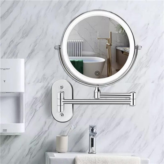 Miroir de Salle de Bain LED – Bras Articulé – Rotation 360°