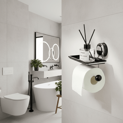Dérouleur Papier Toilette – Adhésif – Sans Perçage