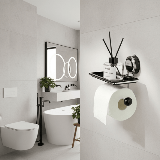 Dérouleur Papier Toilette – Adhésif – Sans Perçage