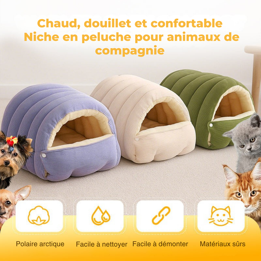 Grotte Cocoon Peluche Chat Chien