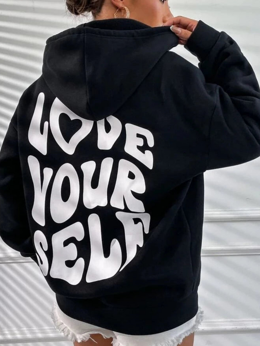 Hoodie Statement Streetwear Femme Hiver
